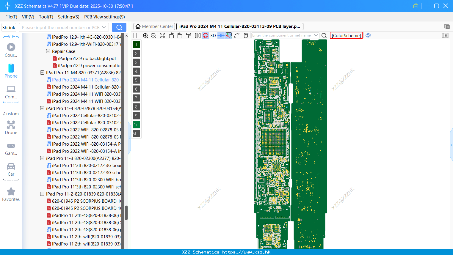IPad Pro 2024 M4 11 Cellular-820-03113-09 PCB Layer